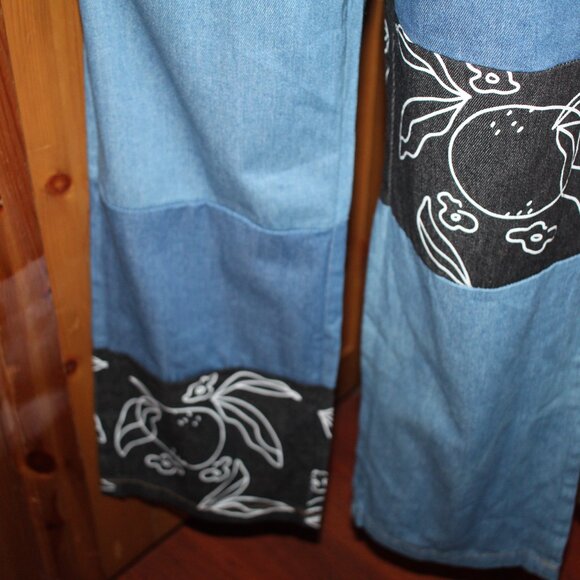 Shein X Patchwork 5 pocket Jeans Crop NWT Size M - Picture 5 of 11